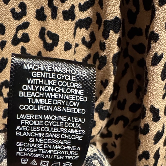 AFRM Tan and Black Animal Print Blouse - Picture 8 of 8